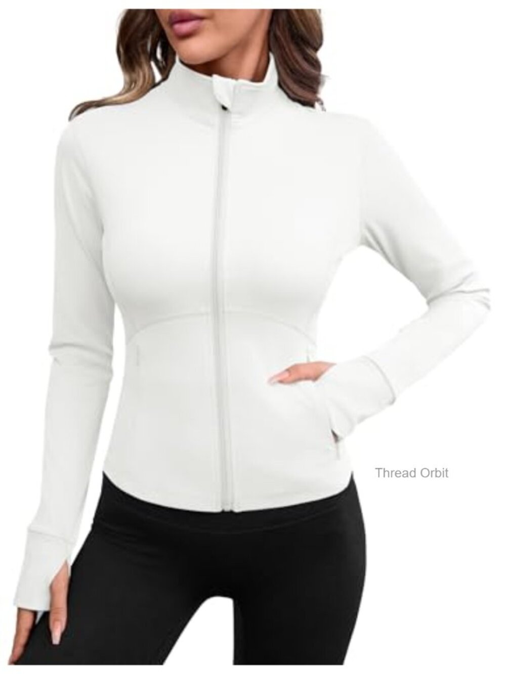Women Lightweight Full Zip Workout Jacket Slim Fit Athletic Yoga Running